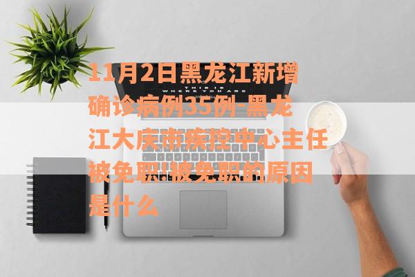 11月2日黑龙江新增确诊病例35例-黑龙江大庆市疾控中心主任被免职!被免职的原因是什么